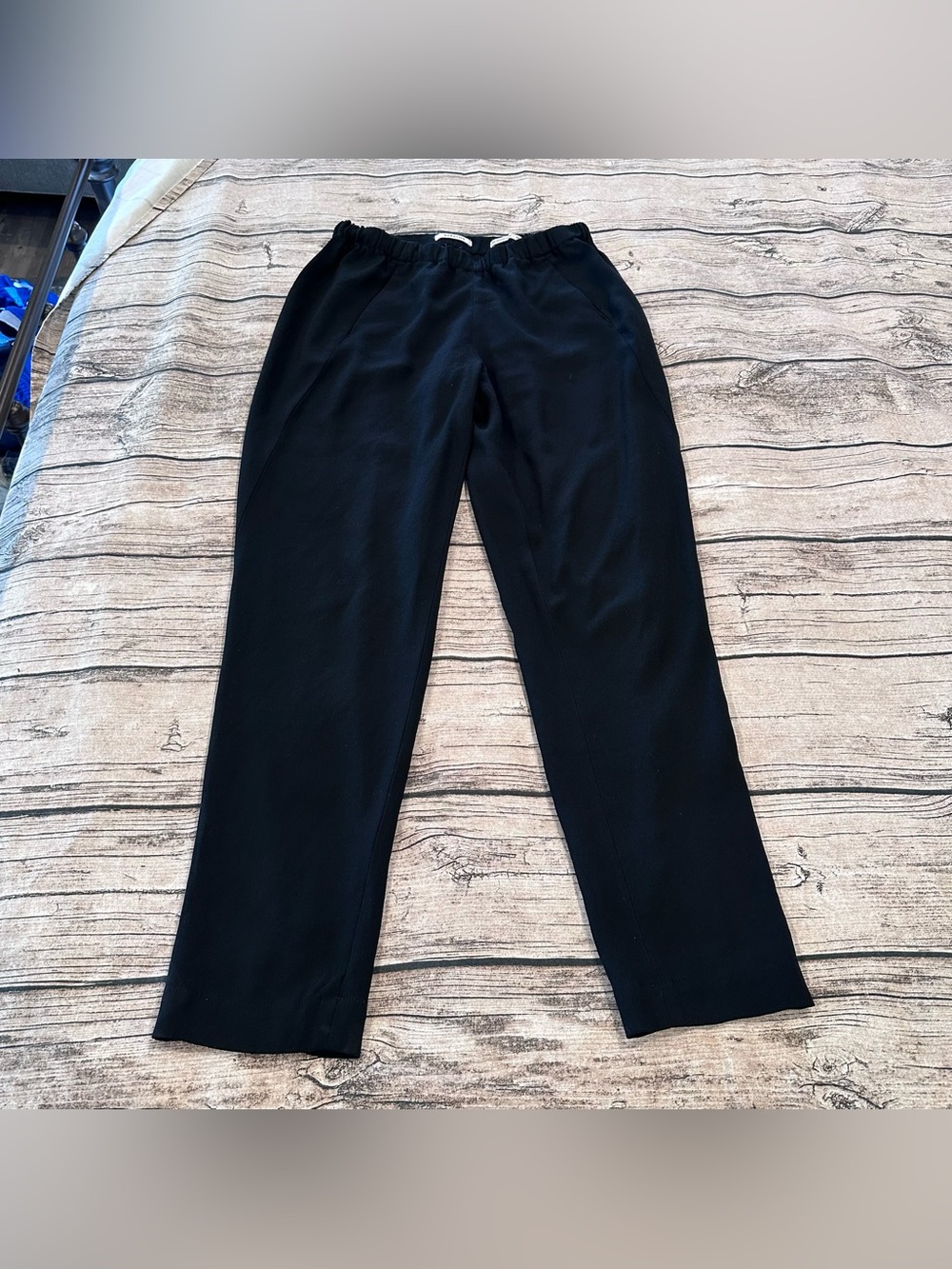 Babaton Black Elastic-Waist Tapered Dress Pants Size XS